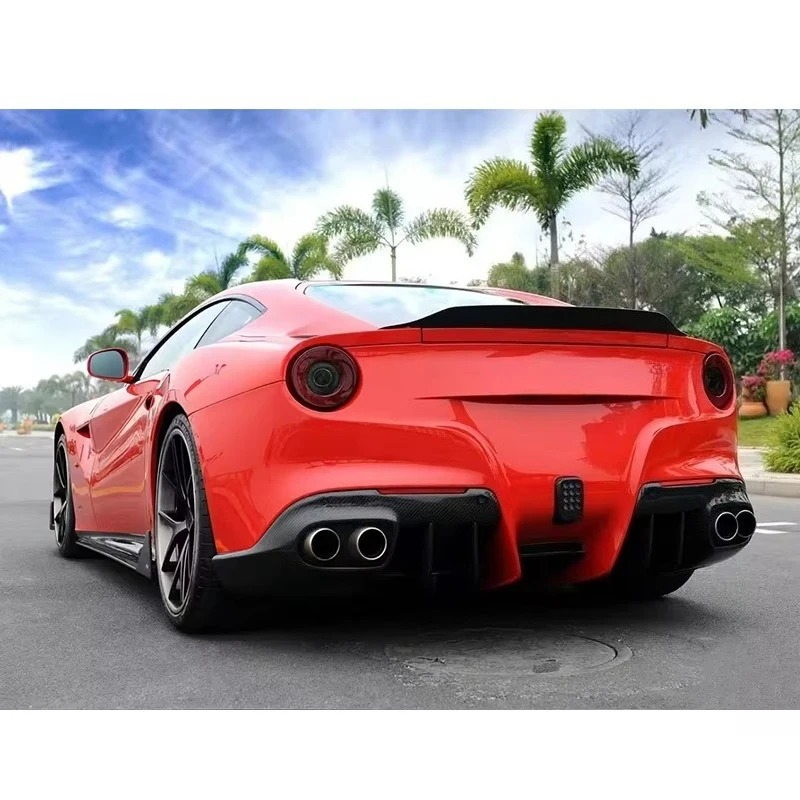 DMC Style Carbon Kits for F12 Exterior Accessories Side Skirt Diffuser Rear Spoiler Front Lip Carbon Fiber Glass Hood